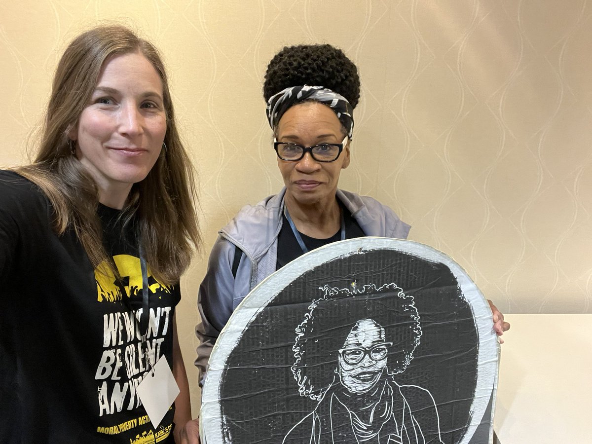 Art tells our story and honors those in this movement - both those who came before us and those still fighting with us. We stand on the shoulders of giants. Here is our amazing Trichair Savina Martin! <a href="/UniteThePoor/">Poor People's Campaign</a> #MoralPovertyActionCongress #poorpeoplescampaign