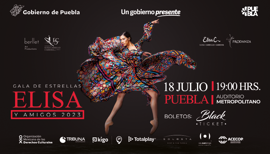 CapitalTSGobPue's tweet photo. ¡Prepárate para emocionarte! La Gala de Estrellas 🩰 “@ElisaCarrilloC y amigos” llega al 📍 @AuditorioMetPue el 🗓️18 de julio con un elenco de 20 artistas internacionales. 🤩 Gobierno de Puebla y sociedad civil, juntos hacemos más por la cultura.🙌 https://t.co/nvc17D7UVg