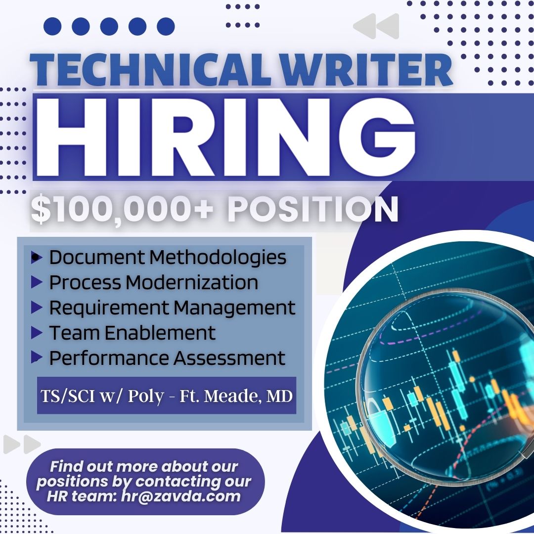 ZavdaTech's tweet image. 📣 ZAVDA is HIRING📣

Zavda is seeking a talented and strong communicator who will play a pivotal role in capturing and disseminating critical information that drives mission success.
For additional information about this exciting opportunity please email us hr@zavda.com.

#jobs