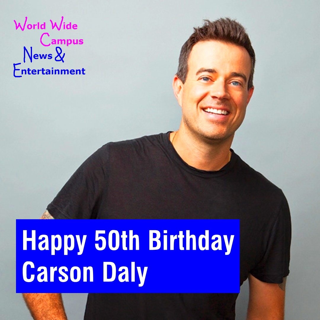 We wanna wish for a happy 50th birthday to the American Television host Carson Daly 