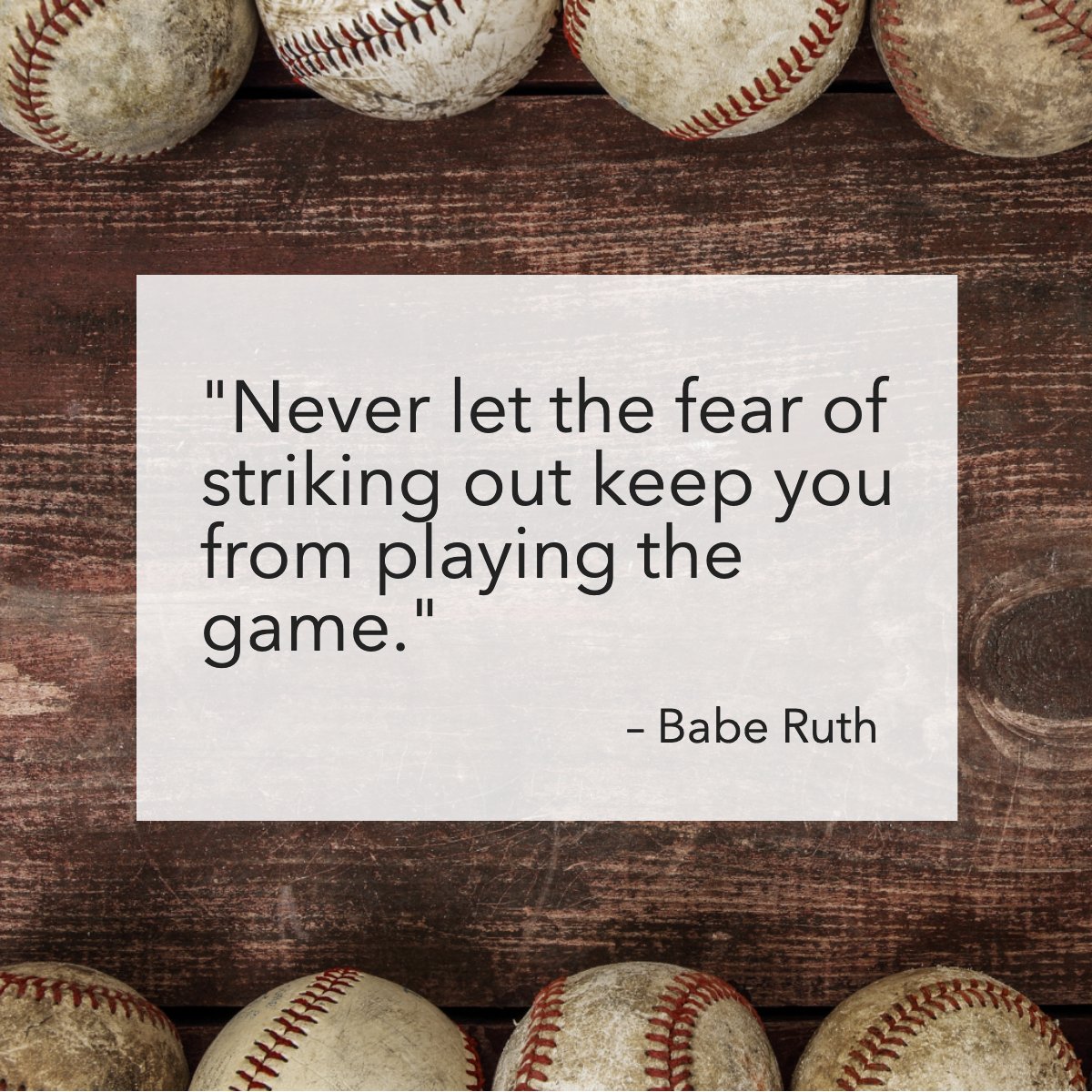 I guess we just have to keep playing! 🙏

Share with us a motivational quote! 💭

#inspiring    #motivation    #sports    #baseball    #baberuth    #quote
#CanvasRE #MonicaMendesRealtor