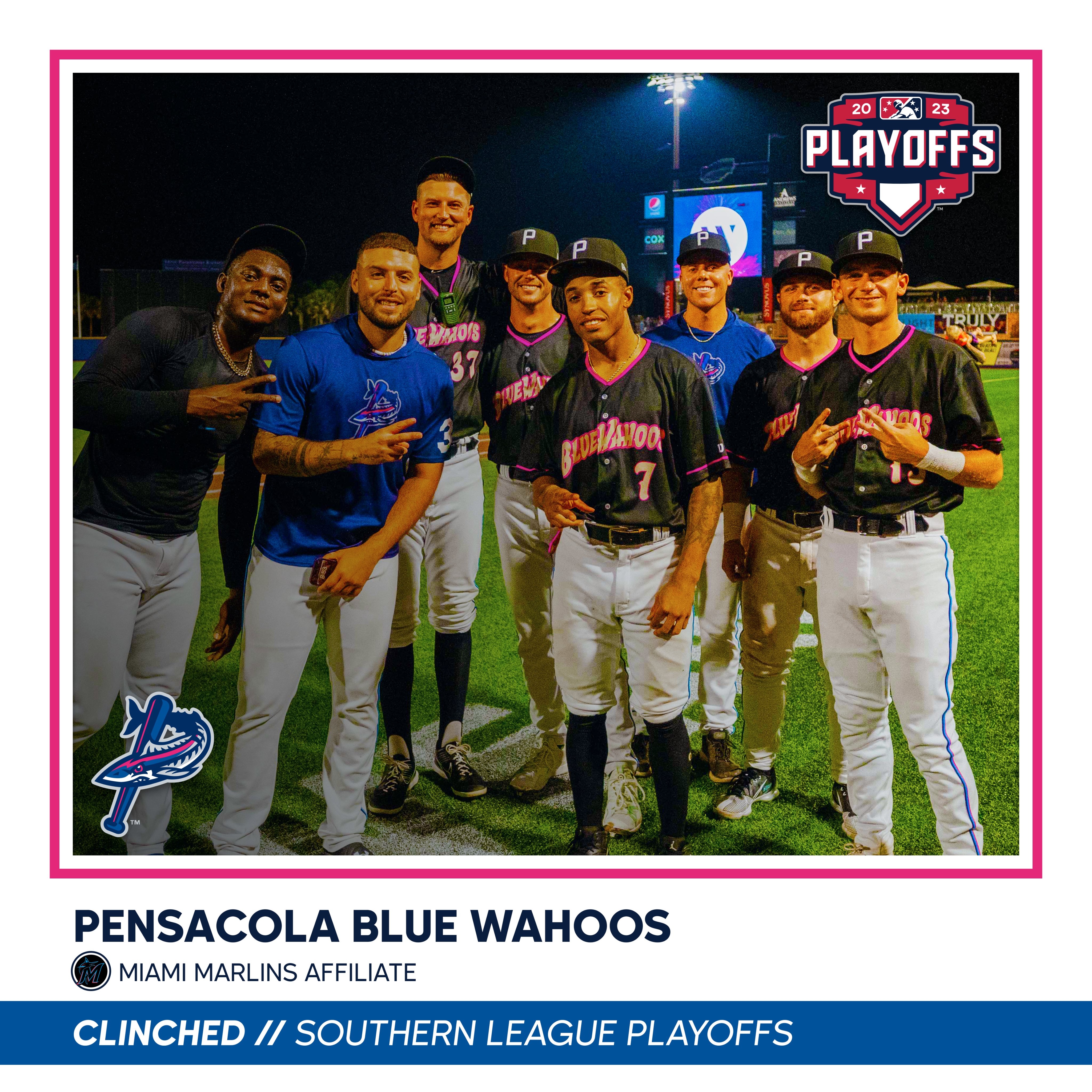 Minor League Baseball on X: With some late-inning heroics, the Pensacola  Blue Wahoos are your Southern League South Division first-half champions!   / X