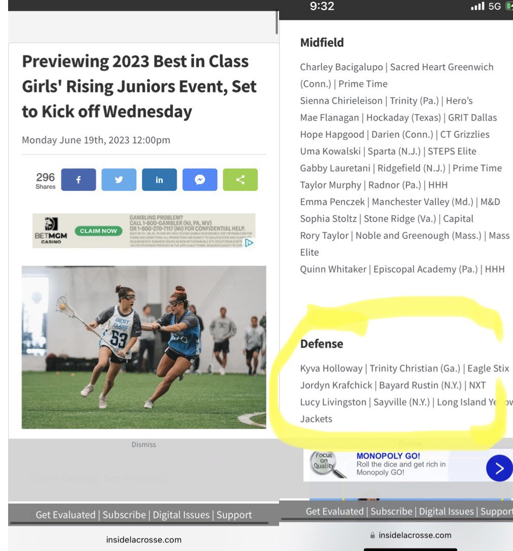 HollowayKyva's tweet photo. Thank you @ILWomen for naming me a player to watch at Best in Class! @fclbestinclass @tcsgirlslax https://t.co/bIl4PAkJCo