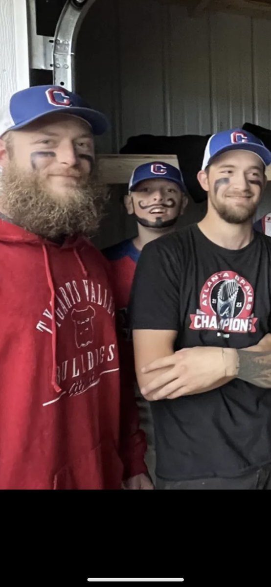 I left <a href="/TylerScott_23/">Tyler Scott</a> alone with the team long enough to turn in a line up and this is how I find my starting pitcher when I come back