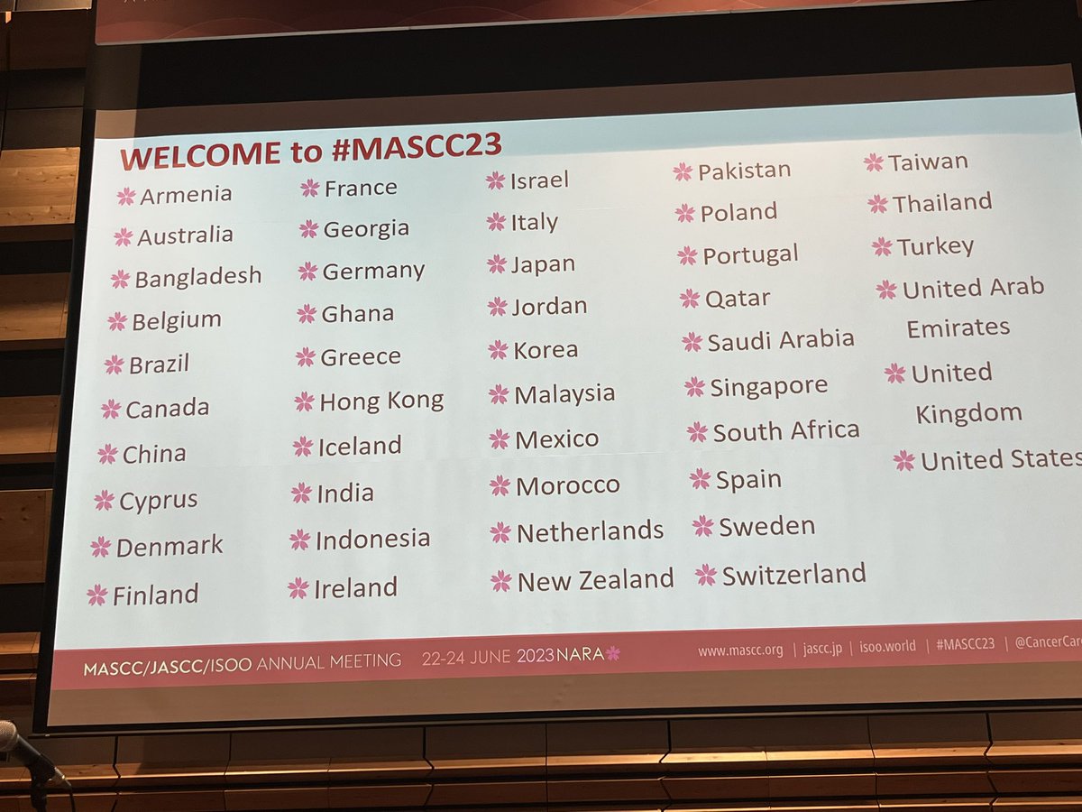 CancerCareJASCC's tweet photo. Welcome to Nara !
Opening ceremony MASCC/JASCC/ISOO 2023
#MASCC23
#JASCC23
#CancerCareMascc
#CancerCareJASCC https://t.co/m31QeIHVpT
