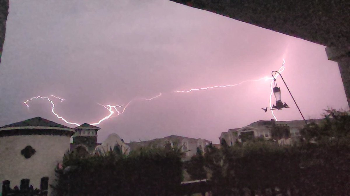 Lightning and hummingbird @ChrisSuchanWOAI #lightning #hummingbird #storm