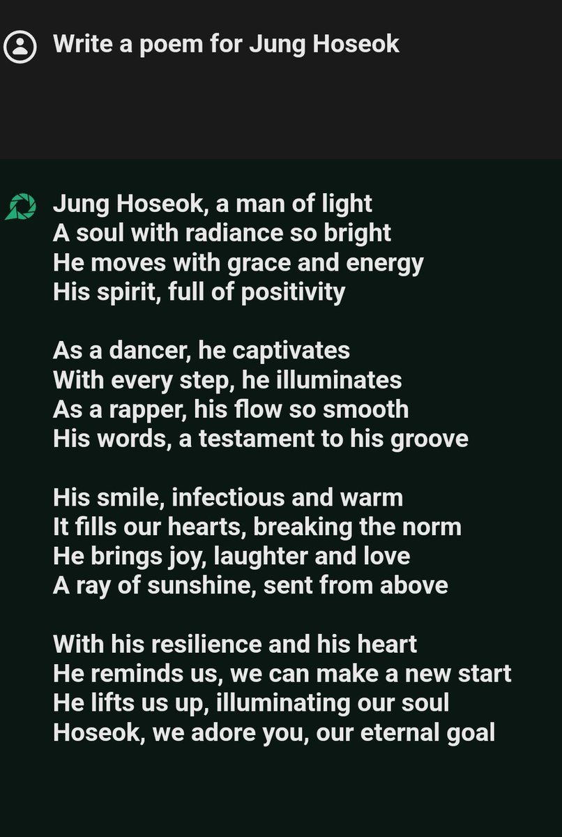 AI poem for each members 🥰 #ai #aipoetry #bts #Aibot