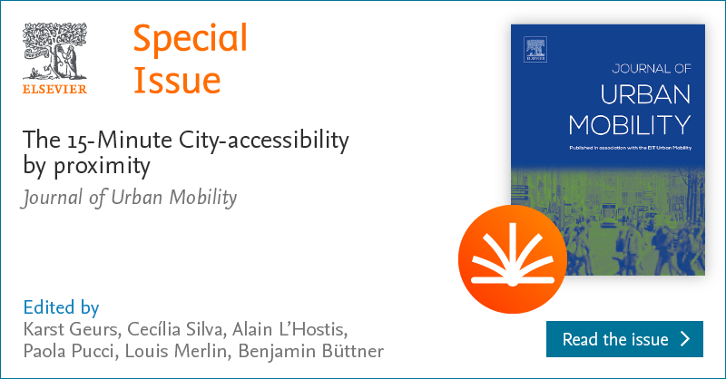 Elsevier Transport (@transport_els) on Twitter photo Special issue alert! Published in Journal of Urban Mobility: The 15-Minute City-accessibility by proximity. Edited by Karst Geurs, Cecilia Silva, <a href="/Alain_LHostis/">Alain L'Hostis</a>, Paola Pucci, Louis Merlin, <a href="/Ben_Buettner/">Benjamin Büttner</a>. Read open access spkl.io/60154gedB #AccessibilityPlanning Special issue alert! Published in Journal of Urban Mobility: The 15-Minute City-accessibility by proximity. Edited by Karst Geurs, Cecilia Silva, <a href="/Alain_LHostis/">Alain L'Hostis</a>, Paola Pucci, Louis Merlin, <a href="/Ben_Buettner/">Benjamin Büttner</a>. Read open access spkl.io/60154gedB #AccessibilityPlanning