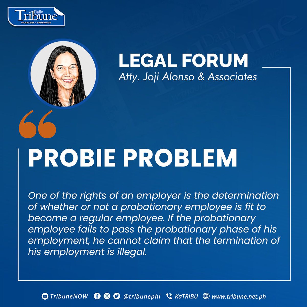 Daily Tribune on Twitter: "My brother was hired as a probationary ...