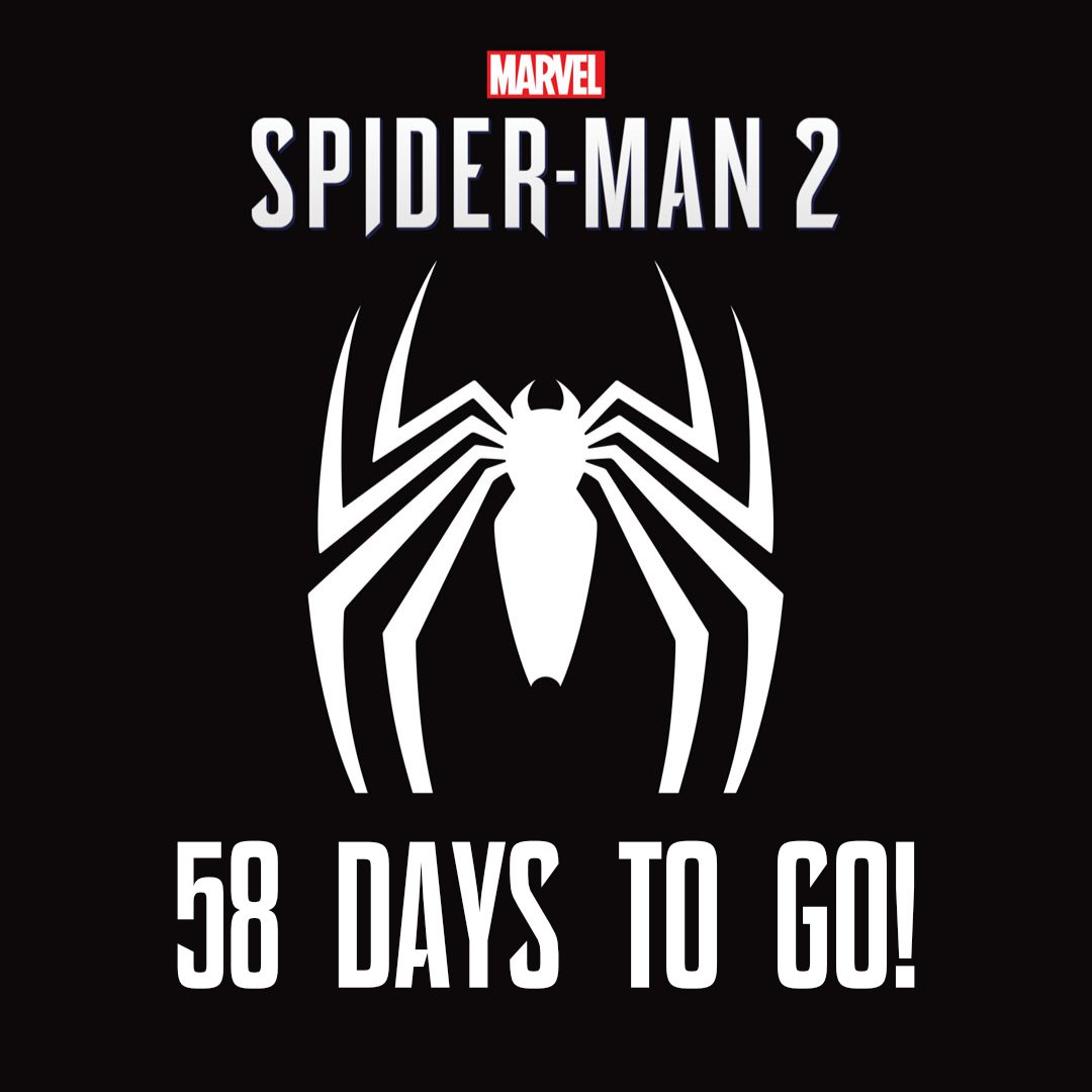 SpiderManIntel's tweet photo. Marvel's Spider-Man 2 swings onto PS5 in 58 days! https://t.co/V3ub8djd8f