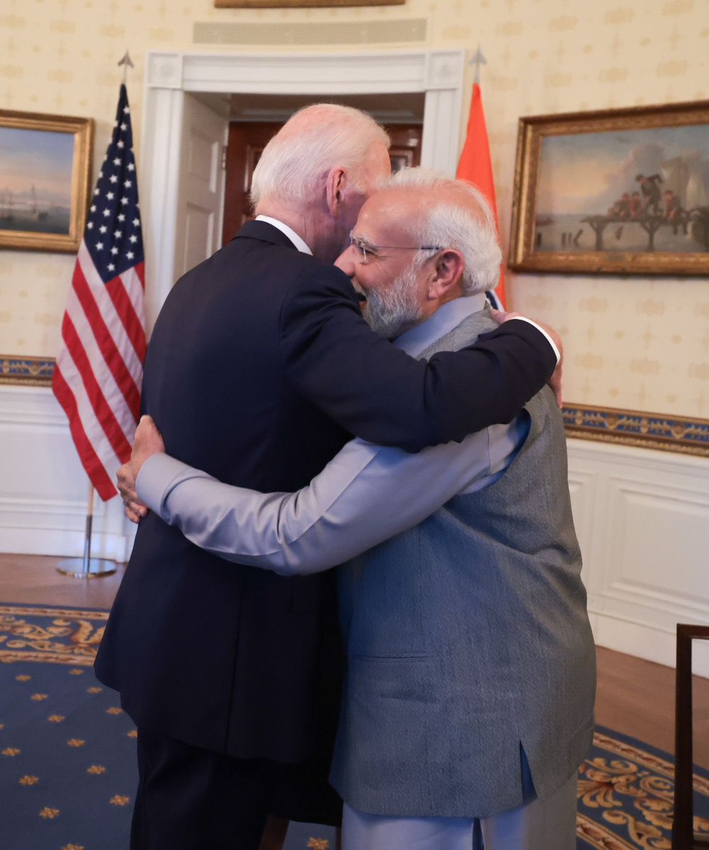 PM Modi’s gifts to President Biden: a special sandalwood box with “das danam” or 10 donations to mark 80 years of Biden’s life, a lab-grown 7.5 carat green diamond for the First Lady &amp; a copy of the first edition of The Ten Principal Upanishads co-authored by Biden’s favourite
