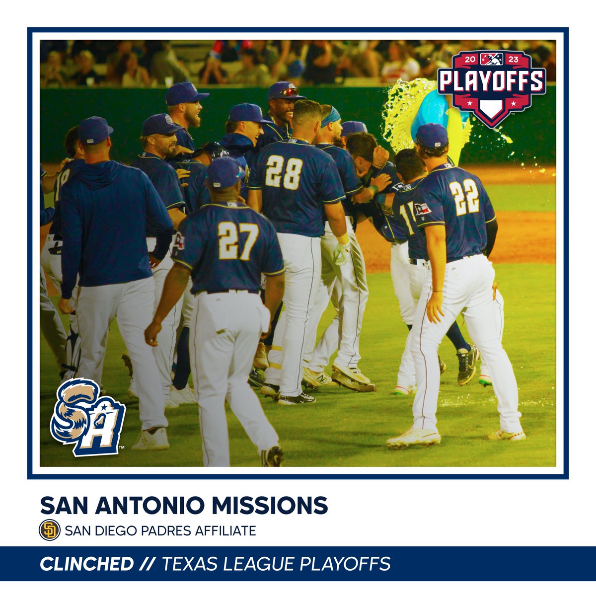 Congratulations to the San Antonio Missions, the Texas League South first-half champions!