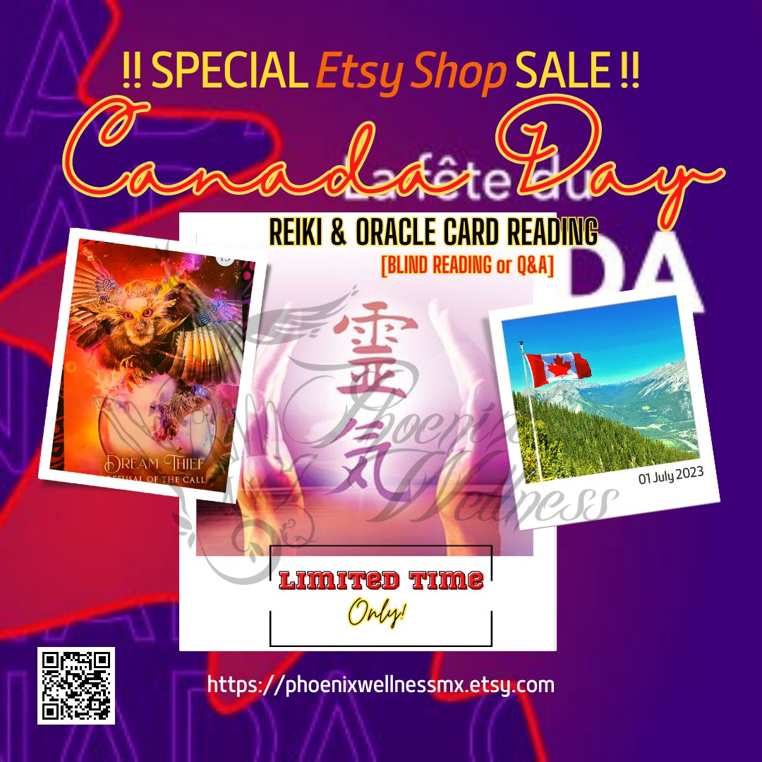 MassageByAileen's tweet photo. Checkout #PhoenixWellness's #etsyshop for a #LimitedTimeSale celebrating #CanadaDay! #DistanceReiki session w/ either a ๐ฉ๐๐๐๐
๐ถ๐๐๐๐๐ ๐ช๐๐๐
๐น๐๐๐
๐๐๐ or a ๐ธ&๐จ ๐ถ๐๐๐๐๐ ๐ช๐๐๐
๐น๐๐๐
๐๐๐. Check out https://t.co/Ditc2LG8CT for more info.
#reikihealing https://t.co/9hcr5fBzcg