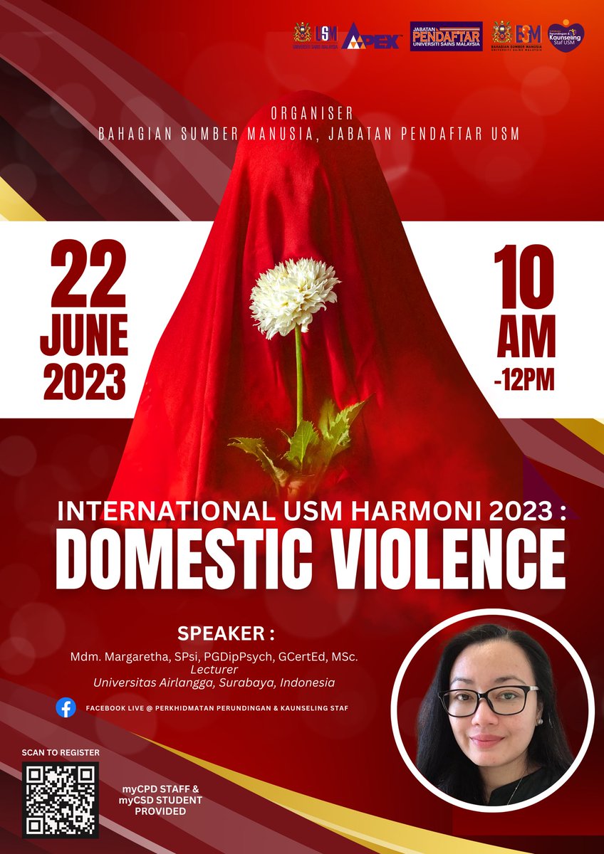 A collaboration of Universitas Airlangga with Universiti Sains Malaysia on raising awareness about domestic violence.
#universitasairlangga #universitisainsmalaysia #domesticviolenceawareness #collaboration