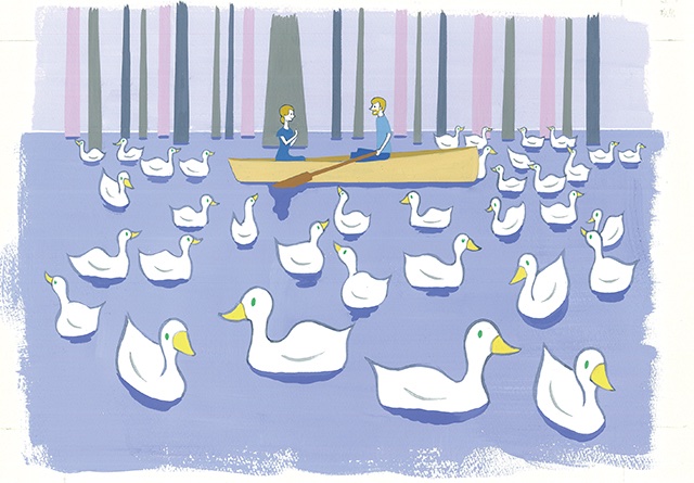 shizukawin's tweet photo. 【イラストの進め方🎨】
先日あったグループ展で展示したイラスト。
映画「きみに読む物語」の1シーン。アクリルガッシュでこんな順番で描いています。

イラストレーターの皆さんは、どこから描き始めますか？

https://t.co/rpY0uREhsJ
#opagallry  #映画 #きみに読む物語
#あらいしづか #イラスト https://t.co/XbFFovGAyF