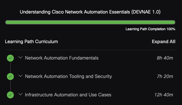 And just like that… just completed this free course Understanding Cisco Network Automation Essentials ( DEVNAE 1.0) #CiscoU @CiscoCert @LearningatCisco
u.cisco.com