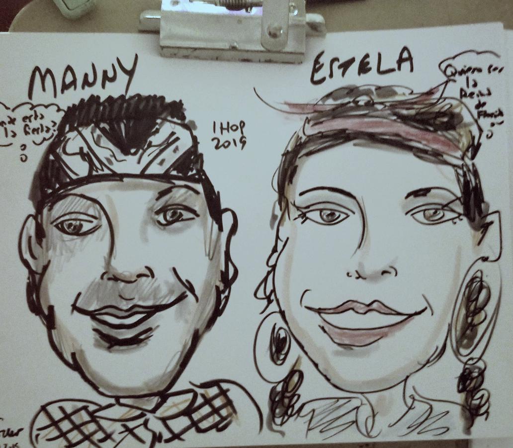 #IHOP #InternationalHouseofPancakes #CorporateEvent #HalloweenParty in #HollywoodFlorida organizers booked #Caricature Entertainment by #FortLauderdaleCaricatureArtist Jeff Sterling of FloridaCaricatures.Com