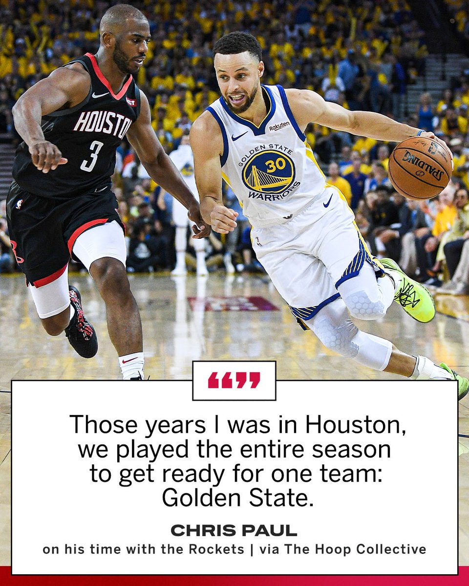 SportsCenter's tweet photo. Chris Paul said the Rockets always had their eyes on the Warriors 👀 https://t.co/praN9k4qoZ