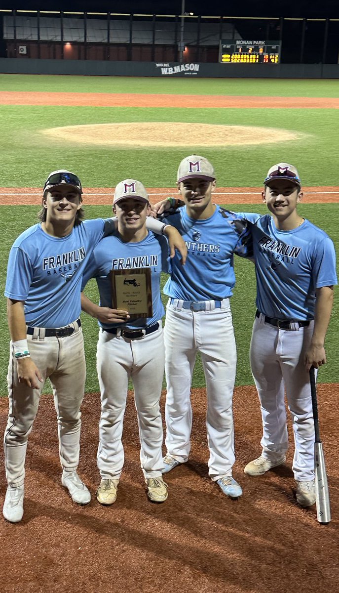 🚨 Franklin HS ⚾️ Spotlight 🚨 

Congrats to DCash (<a href="/DillonCashin/">Dillon Cashin</a>) for being named the MBCA Senior All-Star Game Most Valuable Pitcher! 

Congrats, Eisig, Ryan, Jase &amp; DCash on the W! 

#PantherPride