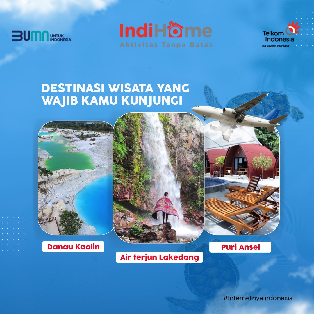 witel_babel's tweet photo. Sobat udah punya rencana belum ni, Cuti bersama nanti mau kemana aja?
mimin ada rekomendasi destinasi wisata yang wajib kamu kunjungi loh 😍

#Witelbabel #Indihome #Internetnyaindonesia #Wisatabangka #Explorebangka #Cutibersama https://t.co/oeOSz5IxTt