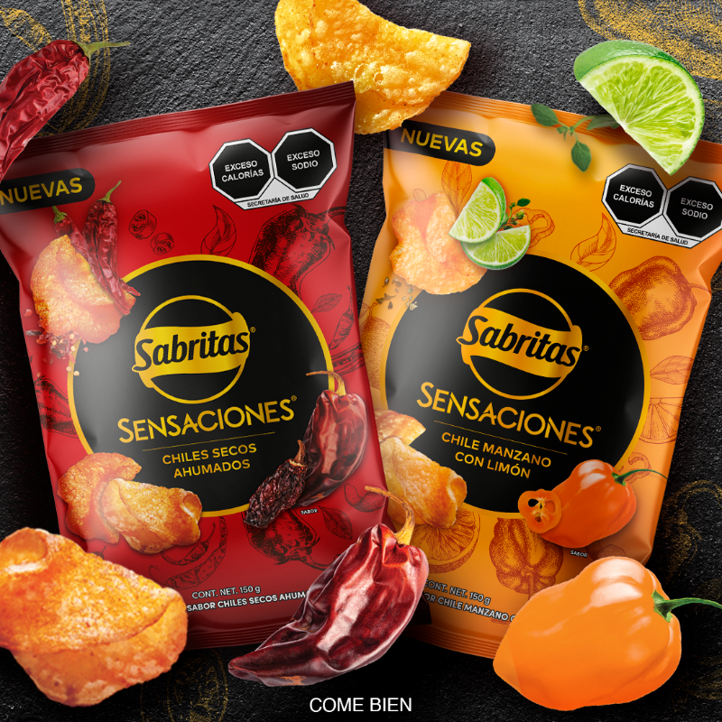 Papas_Sabritas's tweet photo. Las nuevas Sabritas® Sensaciones Chiles Secos Ahumados y Chile Manzano con Limón ¿Ya las probaste? #NuevasSabritasSensaciones