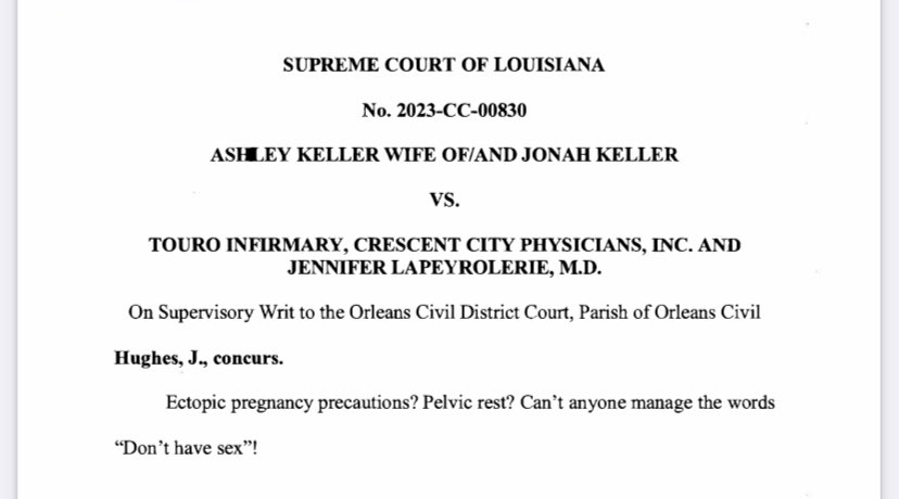 Y’all! This is a concurring opinion from a Louisiana Supreme Court justice! What has happened to the judiciary?! #LaLege lasc.org/opinions/2023/…