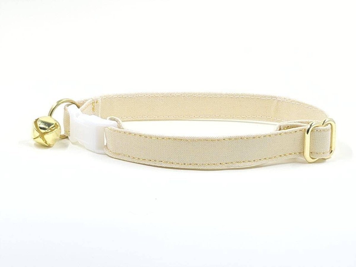 Excited to share the latest addition to my #etsy shop: Gold Cat Collars, Kitten Collar Size, Lightweight Durable Fabric Collar, Optional Bell, Unique Collar for Cats etsy.me/3NmHBel #gold #solid #flat #quickreleasebuckle #cat #catcollar #kittencollar #safetycol