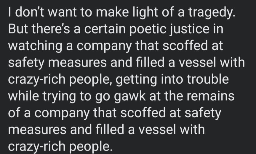Nobody ever likes the FO part that sometimes comes after the FA part. 
#OceanGateSub #Titan #OceanGateExpeditions