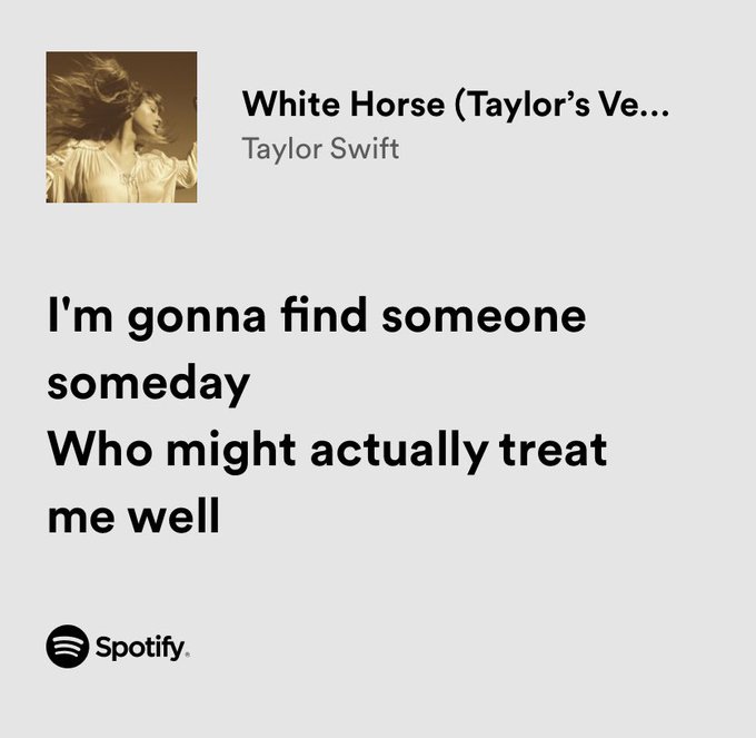 taylor swift / white horse