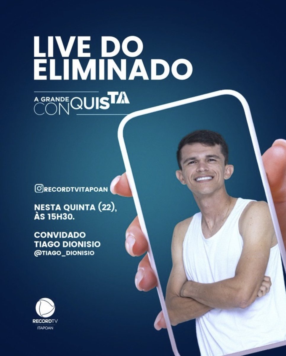 Amanhã às 15:30 nosso encontro é ao vivo no meu INSTAGRAM, então aguardo vocês lá!

#livedoeliminado #AGrandeConquista #provadavirada