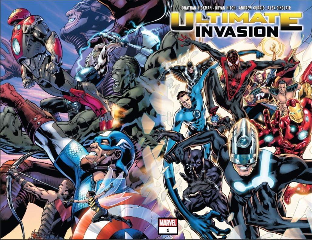 LTBlackBolt's tweet photo. Hickmans Ultimate Invasion #1 came out today. And the Illuminati are back!!! So great to see the team, and of course Black Bolt!!!!! https://t.co/PTv7yDwWYS