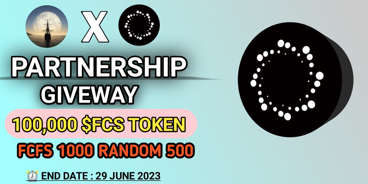 🥳 Moonstrom Dao X Focus AI #Giveawey

🏆 Prize Pool ~ 100,000 $FCS

☑️ Follow @Strom_Moon & @Focus_AI_
☑️ Like, Rt & Tag 3 Friends
☑️ Complete #gleam ⤵️
wn.nr/t7MksAA

⏳ End : 29th June

#Airdrop #Giveawey  #Crypto #NewGiveawey #fcs  #BTC #eth #FCFS #Strom_Moon