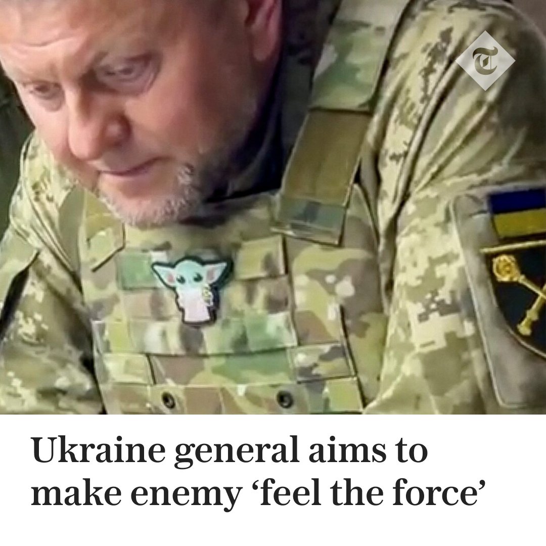 The Telegraph on X: 🇺🇦 The commander-in-chief of the Ukrainian army, Valery  Zaluzhny, has been pictured wearing a Star Wars Baby Yoda patch on his  uniform, as Kyiv's defence ministry appears to