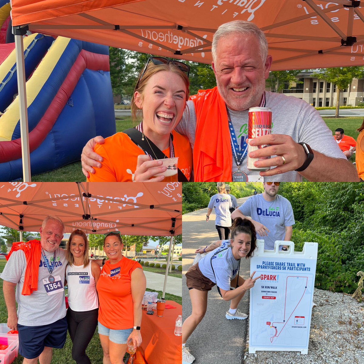 What an awesome night in @FishersIN Indiana!  I don’t think we won the @SparkFishers 5k, but we had a blast. It was awesome to catch up with @orangetheory friends as well.