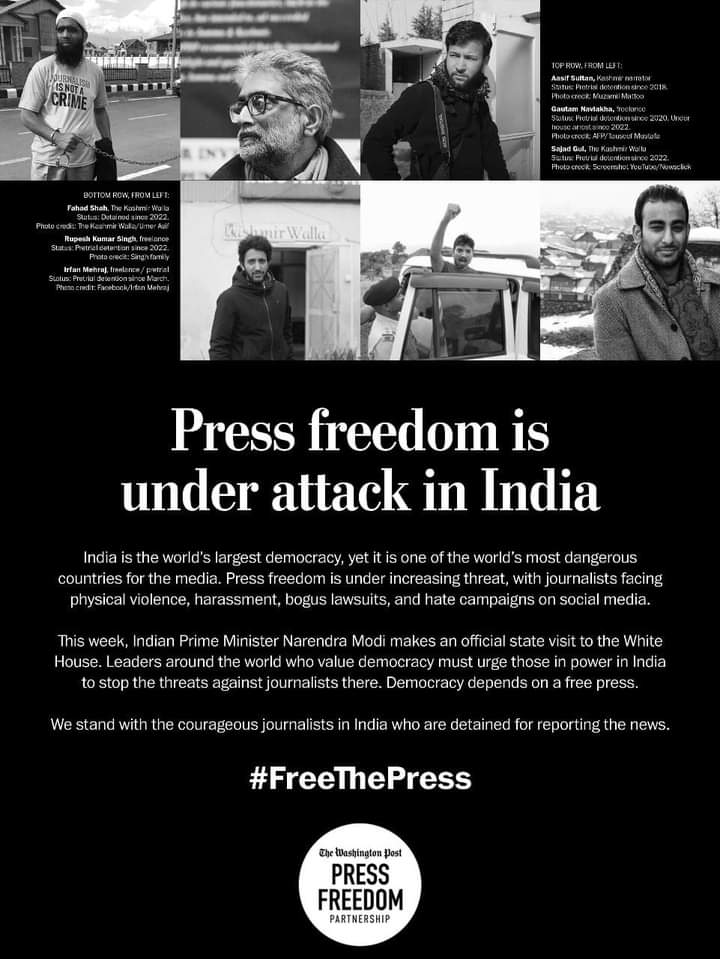 #FreeThePress 
#JournalismIsNotACrime 
#releaserupeshkumarsingh 
#releaseourjournalists 
#releaseallpoliticalprisoner