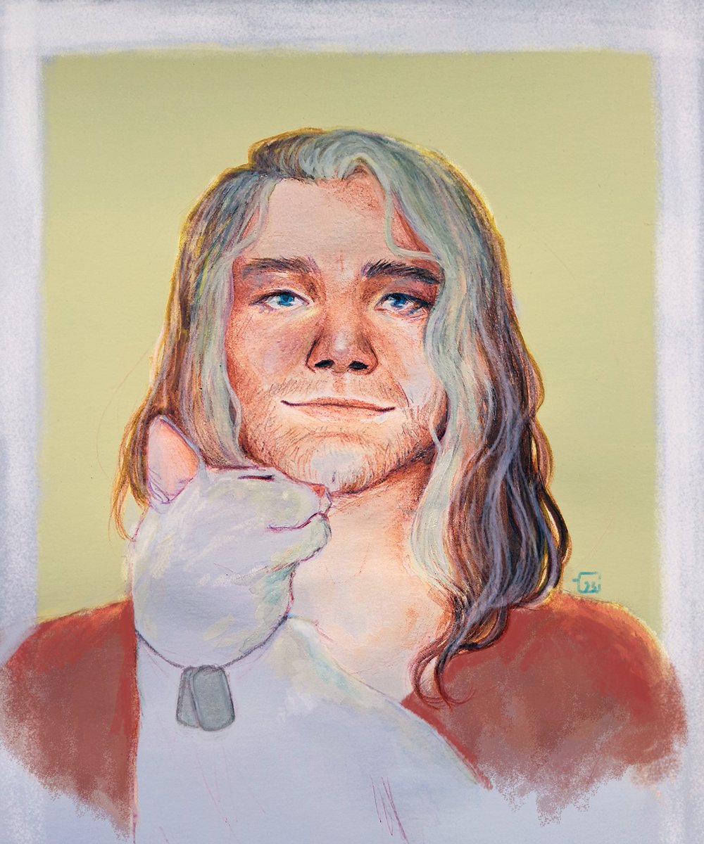 espressosaur's tweet photo. I was lucky enough to also be claimed by @/purpleicedteas (Tumblr, AO3) for the Silver Fox Bucky Reverse Bang!

They turned this artwork into the cutest story that will just warm your heart. Throw some love at them!!

https://t.co/WrmLrqVQZ6

#buckybarnes #whitewolf #Alpine https://t.co/FyyPSkiV34