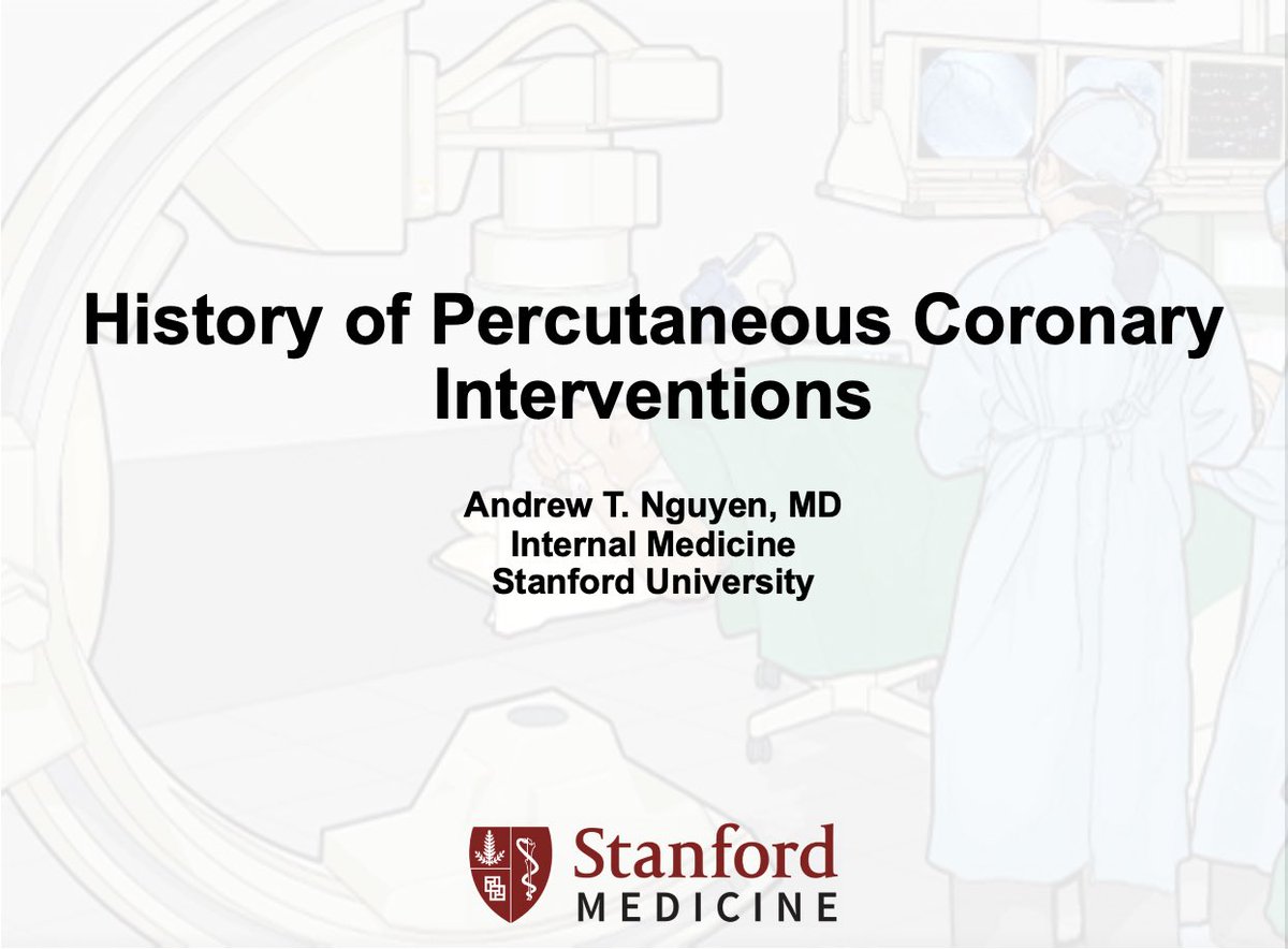 Andrew T. Nguyen (@anguyen4194) on Twitter photo The Senior Talk - a wonderful tradition for graduating residents of <a href="/StanfordMedRes/">StanfordMedRes</a>. I dove into the history of PCI, and journey to where we are today
Bonus pts for whoever can name all 4 iconic images of interventional cardiology… <a href="/SCAI/">SCAI</a> <a href="/angioplastyorg/">Angioplasty.Org</a> The Senior Talk - a wonderful tradition for graduating residents of <a href="/StanfordMedRes/">StanfordMedRes</a>. I dove into the history of PCI, and journey to where we are today
Bonus pts for whoever can name all 4 iconic images of interventional cardiology… <a href="/SCAI/">SCAI</a> <a href="/angioplastyorg/">Angioplasty.Org</a>