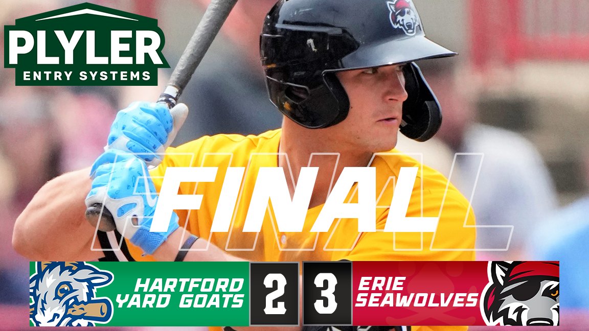 Dingler bashes two doubles and Erie's bullpen is spotless in a second-straight one-run win over Hartford.

Recap: bit.ly/3NE11wD