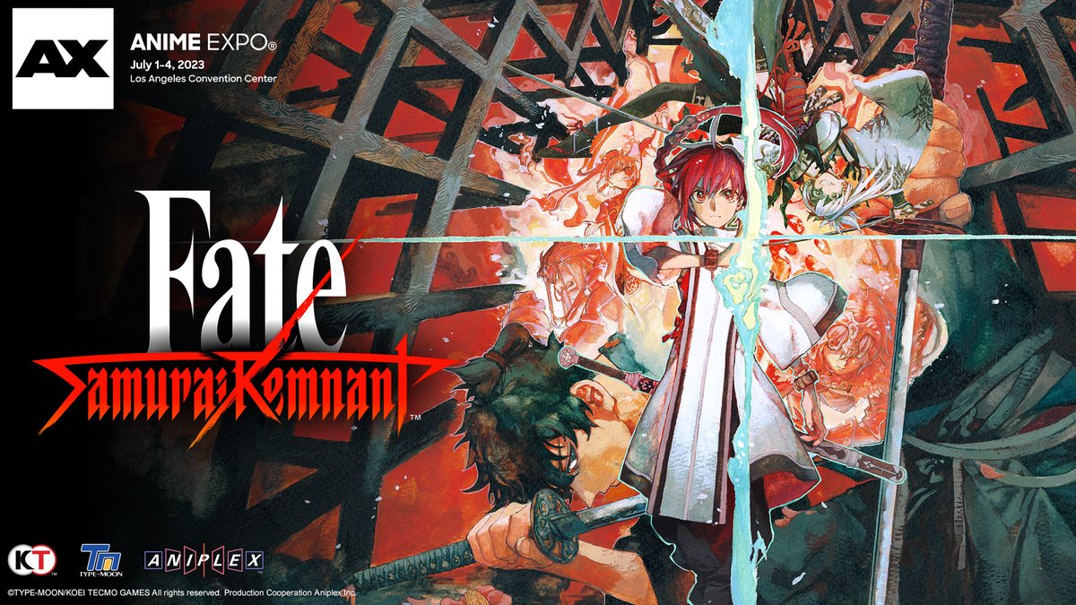 Join us at Anime Expo 2023 to experience Fate/Samurai Remnant for the first time!

#KTfamily find us at <a href="/aniplexUSA/">Aniplex of America</a> 's booth at West Hall: Booth E-14 to give the demo a try! 

Don't miss out on this exclusive opportunity!

#FateSR #AX2023