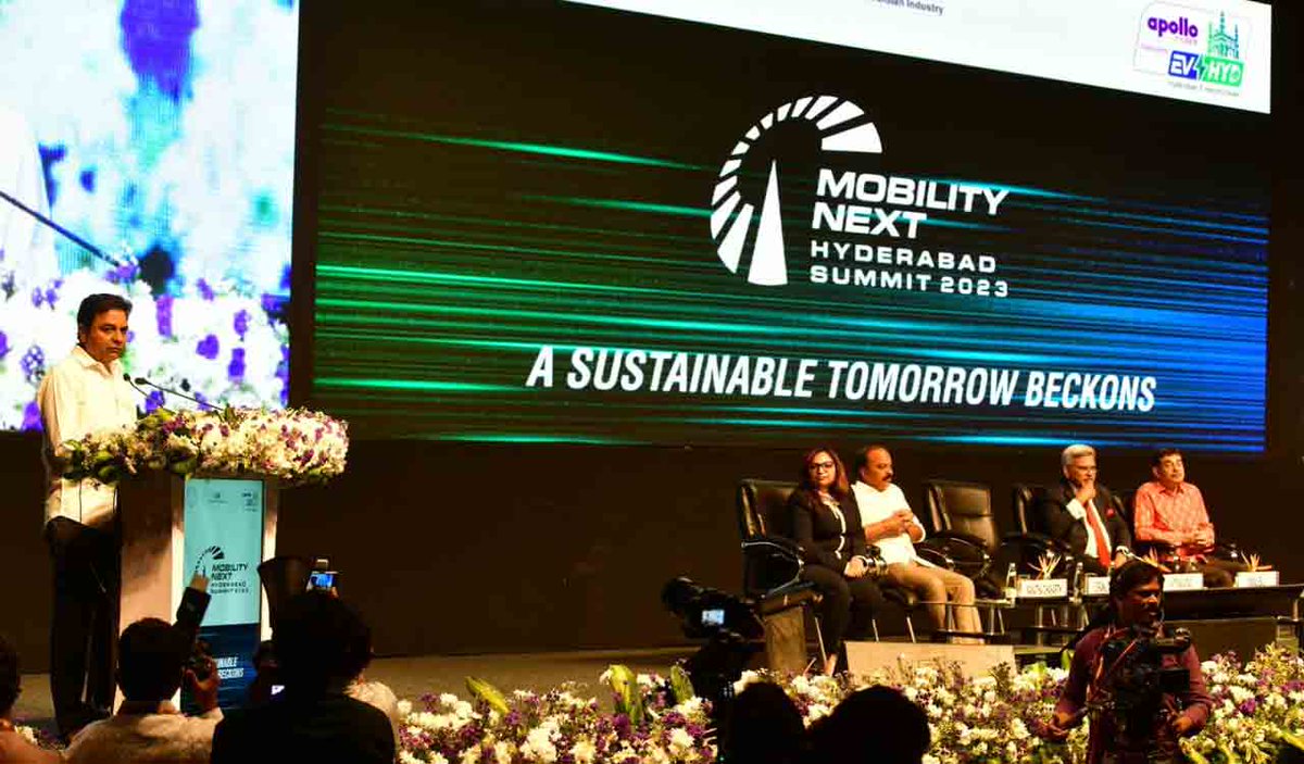 Hyderabad1st's tweet photo. #Hyderabad : Telangana drives in #India's 1st Mobility Valley, eyes $6 billion #Investment by '2030, generate more than 4 lakh #Jobs 
@KTRBRS @Tesla @elonmusk https://t.co/K9Hsjoq84U