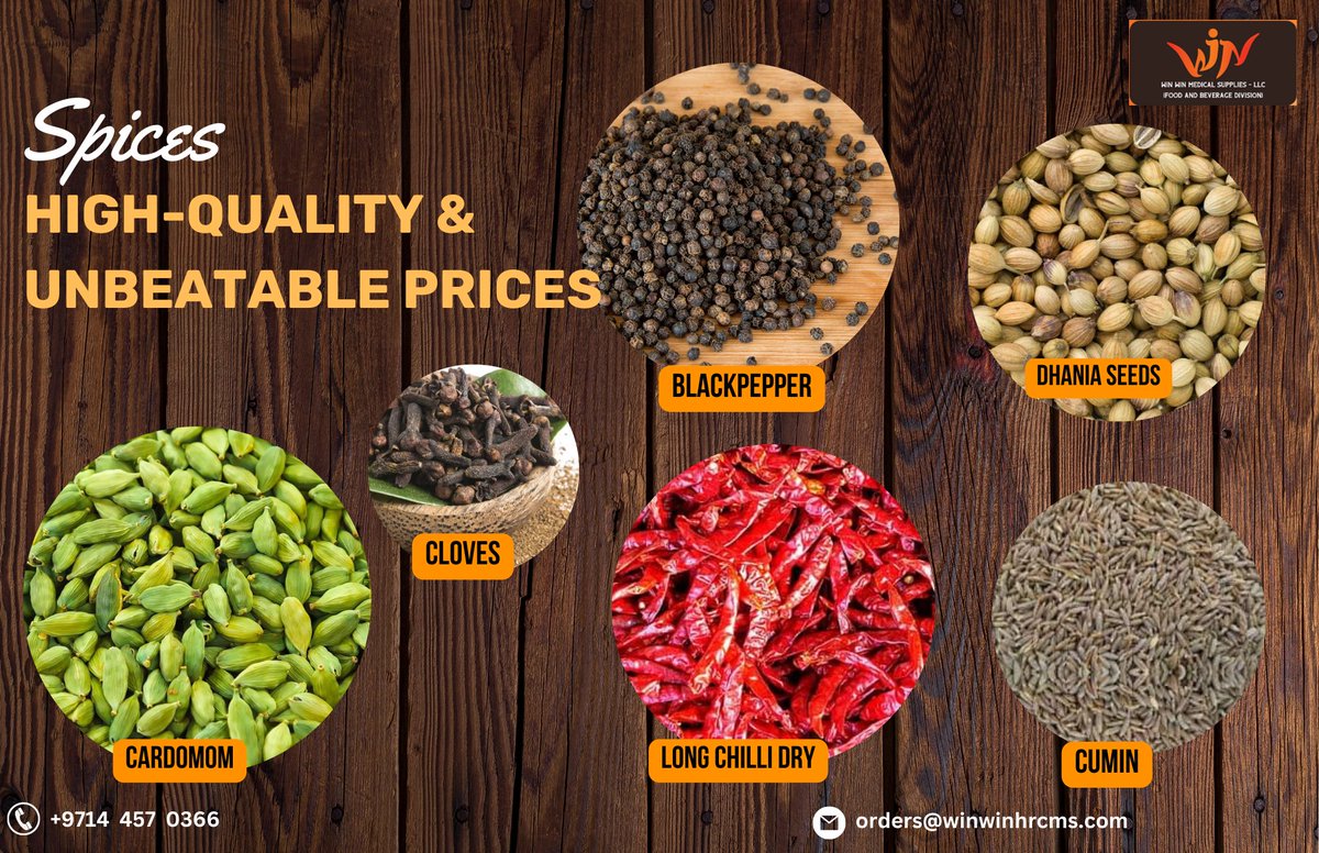 📣 Looking for premium quality, #UnbeatablePrices, and pure natural #goodness? WinWin Food and Beverages is your one-stop #BulkSupplier🌾✨
#WinWinFoodAndBeverages #QualityProducts #Wholesome #GlobalShipping #Rice #Wheat #Flour #Masala #Spices #Pulses #Grains #Sugar #Dubai #UAE