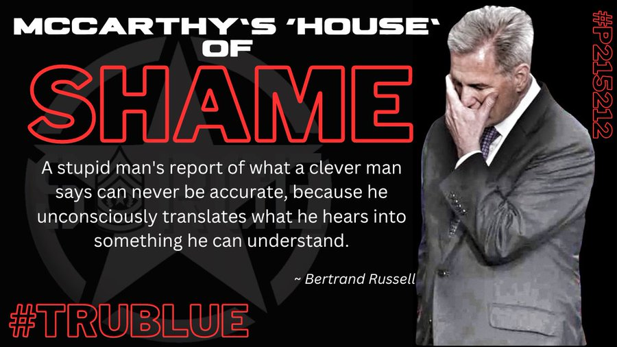 TruBlueIssues's tweet photo. McCarthy's House of SHAME
#TruBlue Issue Graphics https://t.co/egOMAYmRTW