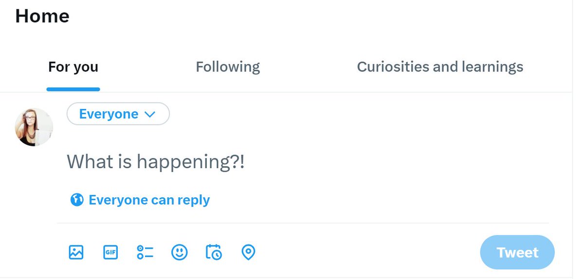 HashtagHales's tweet photo. well dang the new placeholder text gives me a new flavor of anxiety (yes, I already HAVE several anxiety disorders, but trust me these panic pangs can indeed be directly attributed to the aggressive tone of twitter's new filler text/punctuation choices) https://t.co/DqWjZvIUtb