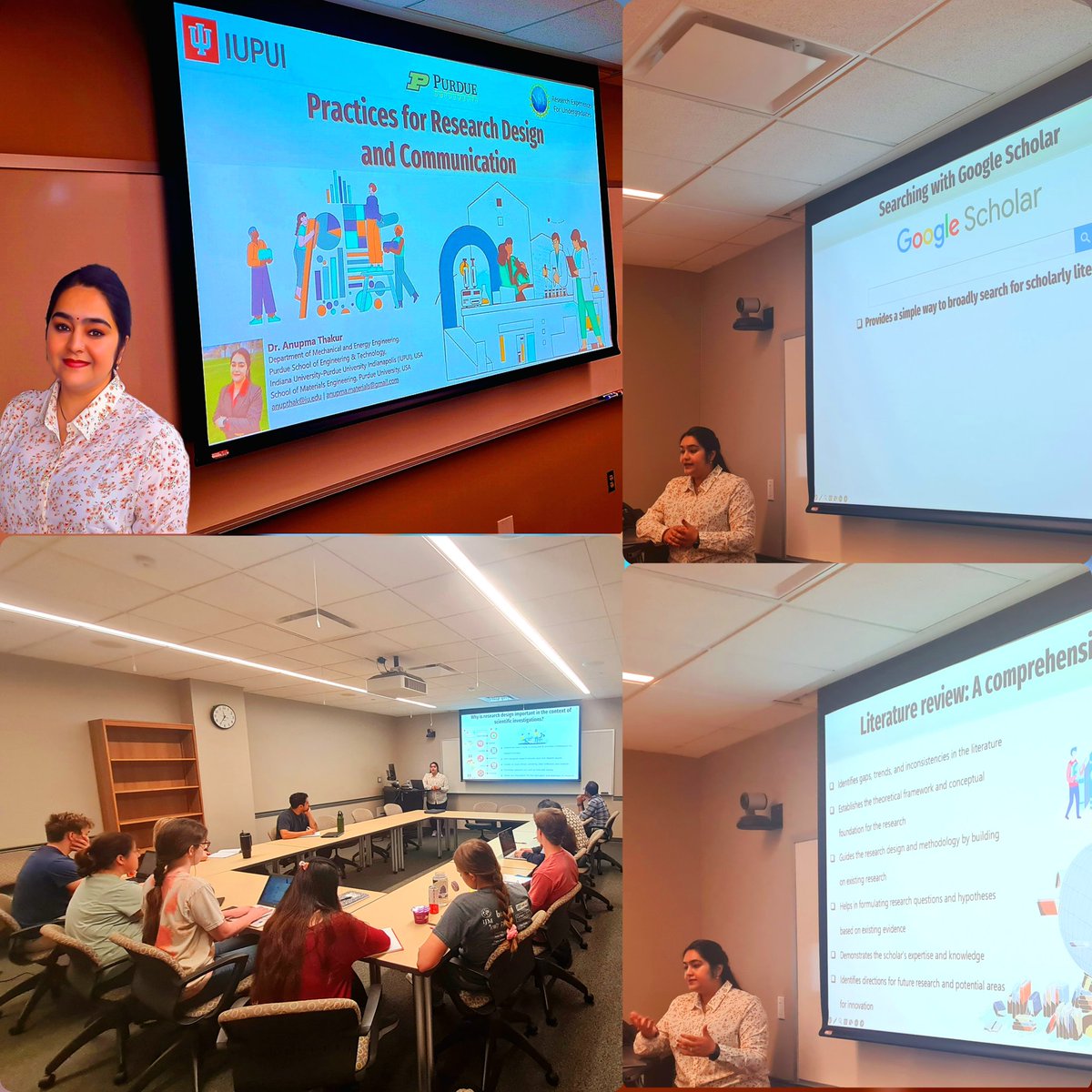 anupmathakur92's tweet image. Excited to share my insights on research design and communication with dynamic @NSF-REU undergraduate students at @IUPUI! From crafting questions to collaboration, their eagerness to learn was inspiring. 
Let&apos;s empower the next-gen researchers! 🌟  #ScienceComm #ScienceTwitter