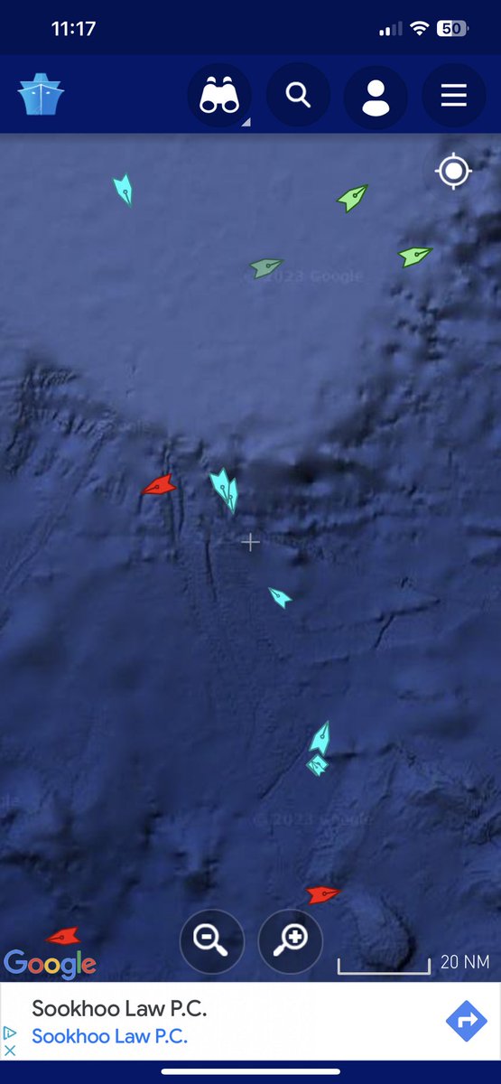 #Atalante and two other vessel’s definitely appear to be converging on this one spot. Might be nothing, but something to watch #OceanGate