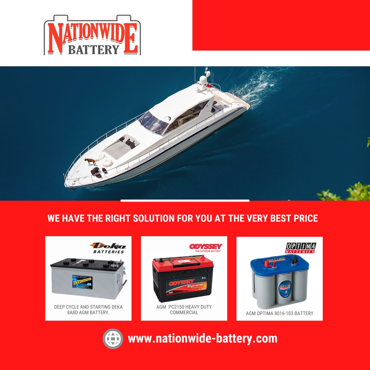 nwbattery's tweet photo. No matter if you have a mega #yacht or a small outboard engine #boat, you will find the best marine #battery with us 🚤
Do you need an installation in the nick of time? Call us!
📞 +1-954-527-4640.
👉https://t.co/TEKpqPCnzS
#Optimabattery #Odysseybattery #dekabattery https://t.co/miTfiqIMO7