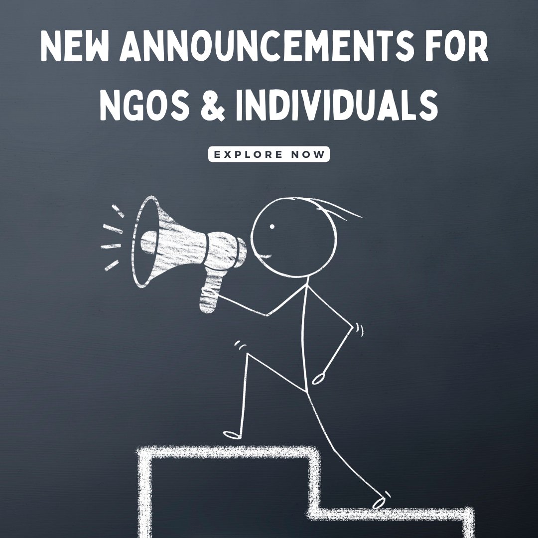 🔔IMPORTANT CALLS🔔

☑️International Cooperation Grant: www2.fundsforngos.org/?p=113008
☑️Small Grants Programme: www2.fundsforngos.org/?p=112833
☑️Mobility Fund: www2.fundsforngos.org/?p=112393
☑️Grant for a New Humanitarian Perspective: www2.fundsforngos.org/?p=112906

More Grants: fundsforngos.org