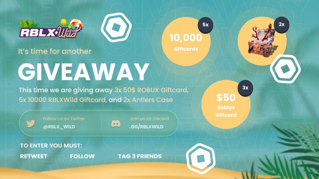 RBLXWild on X: Its time for a huge giveaway 💰 5x 10,000 RBLXWild