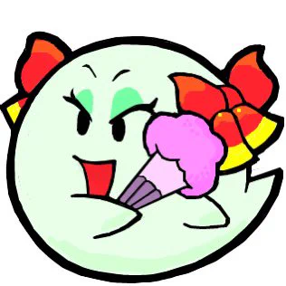 赤いリボンにジュリ扇持ってます。依神女苑です。通してください