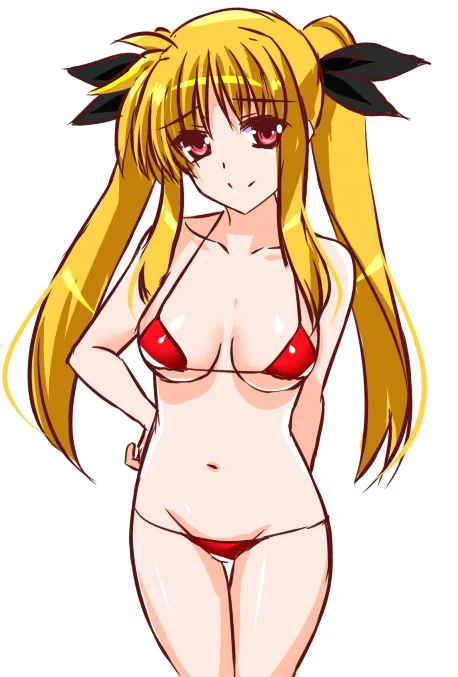 小さい水着を着てくれたフェイトちゃん しっかり育ってる!